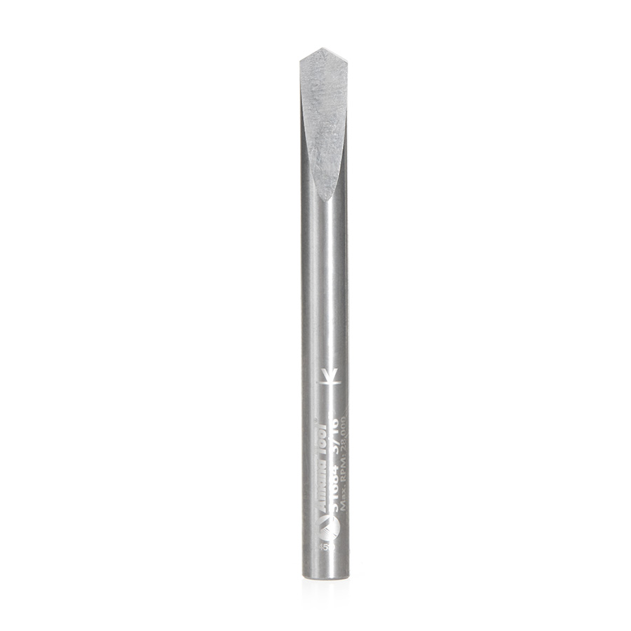 51684 CNC Solid Carbide 118 Degree Point Spade Drill 3/16 Dia x 9/16 x 3/16 Shank Router Bit