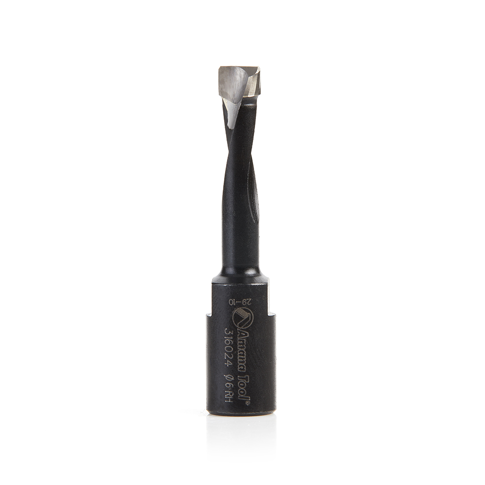 316024 Carbide Tipped 2 Flute RH Rotation Bit for Domino®, Joining Machine for Festool®, 6mm Dia x 28mm x 49mm Long