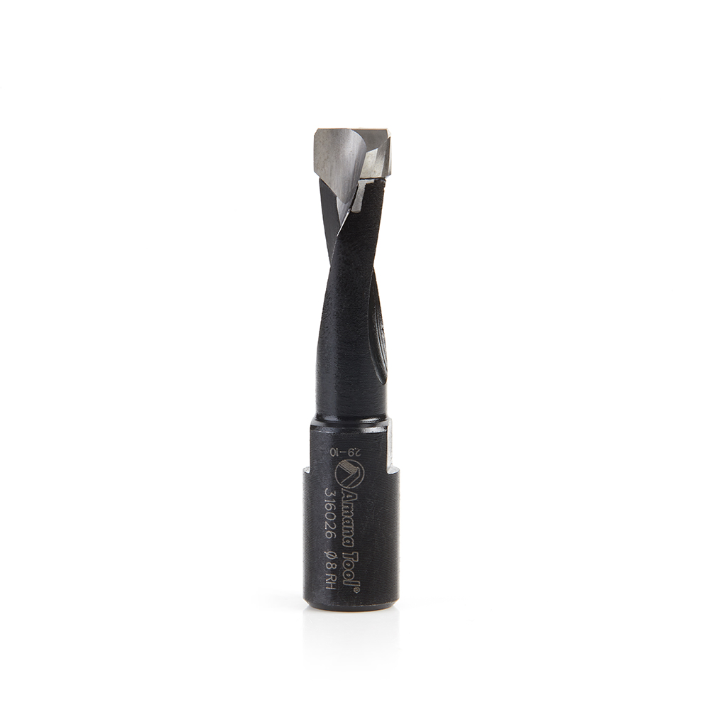 316026 Carbide Tipped 2 Flute RH Rotation Bit for Domino®, Joining Machine for Festool®, 8mm Dia x 28mm x 49mm Long