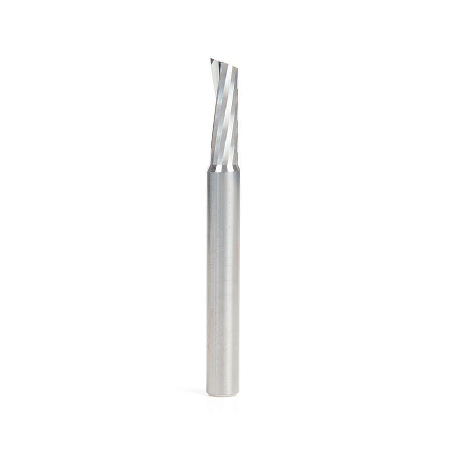 46327 Solid Carbide Slow Spiral O Flute Acrylic Cutting 1/4 Dia x 3/4 x 1/4 Inch Shank Up-Cut Single Flute Router Bit