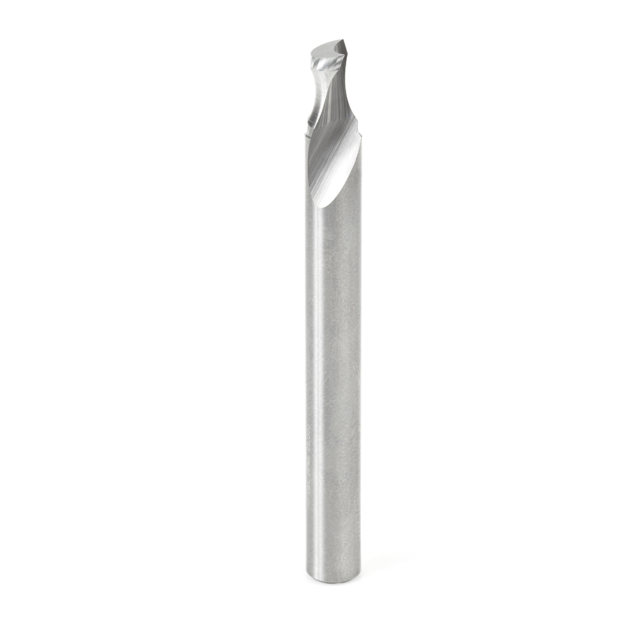 46466 Solid Carbide ‘O’ Flute Plastic Edge Rounding 1/4 Dia x 1/4 Radius x 3/8 x 1/4 Inch Shank
