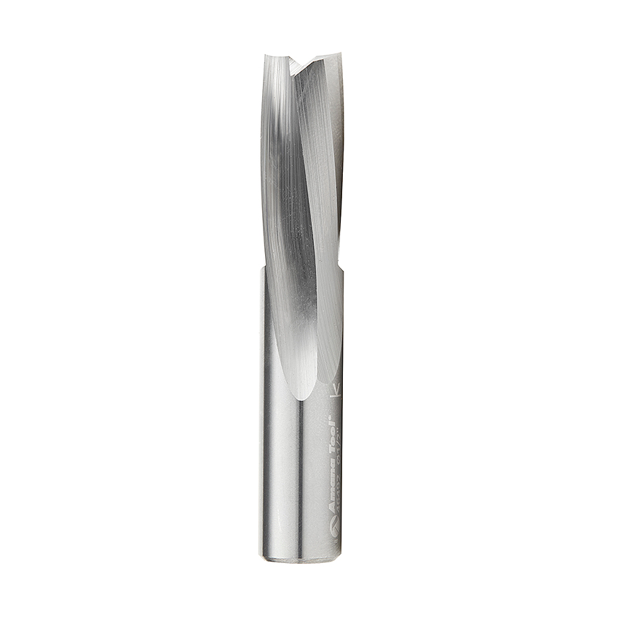 46492 Solid Carbide Slow Spiral O Flute Acrylic Cutting 1/2 Dia x 1-1/4 Inch x 1/2 Shank Down-Cut Router Bit