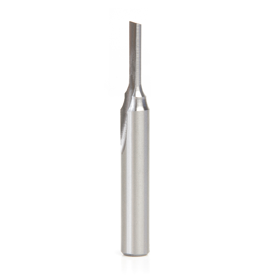 HSS1500 HSS Single Straight ‘O’ Flute Plastic Cutting 1/8 Dia x 1/2 x 1/4 Inch Shank