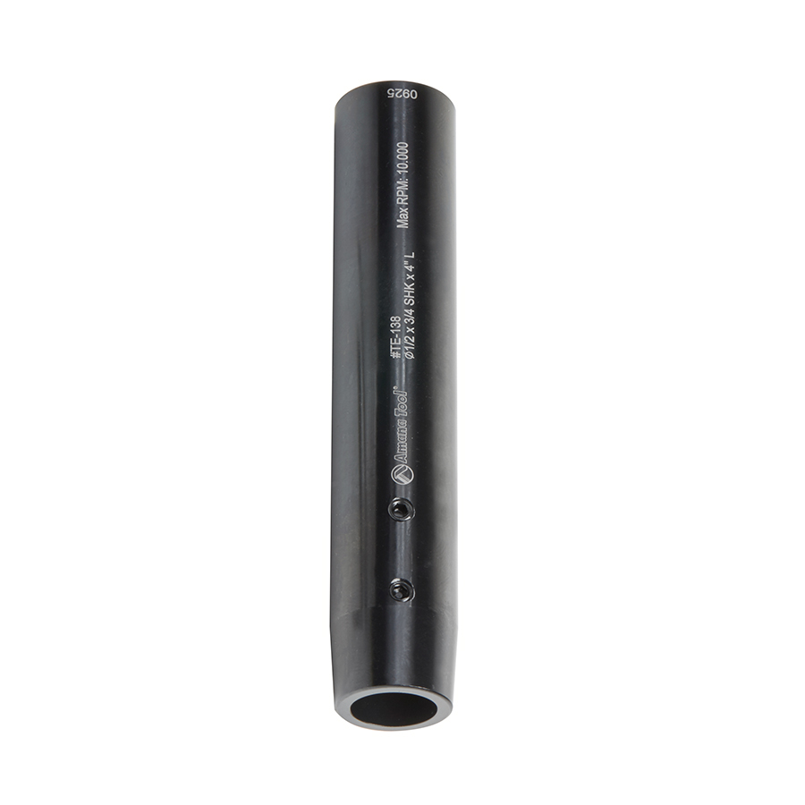 TE-138 CNC Narrow Reach Tool Holder Extension 3/4 Shank, 4 Inch Length, 1/2 Inch Inner Dia.