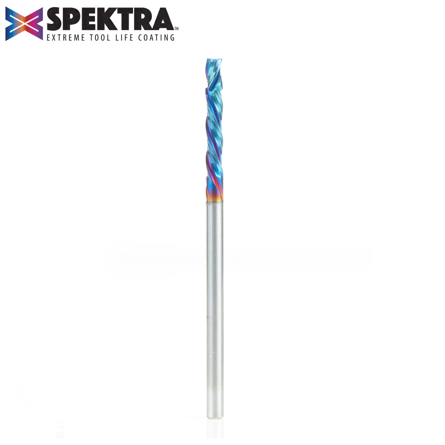 46015-K CNC Solid Carbide Spektra™ Extreme Tool Life Coated Compression Spiral 3 Flute x 1/8 Dia x 13/16 x 1/8 Shank