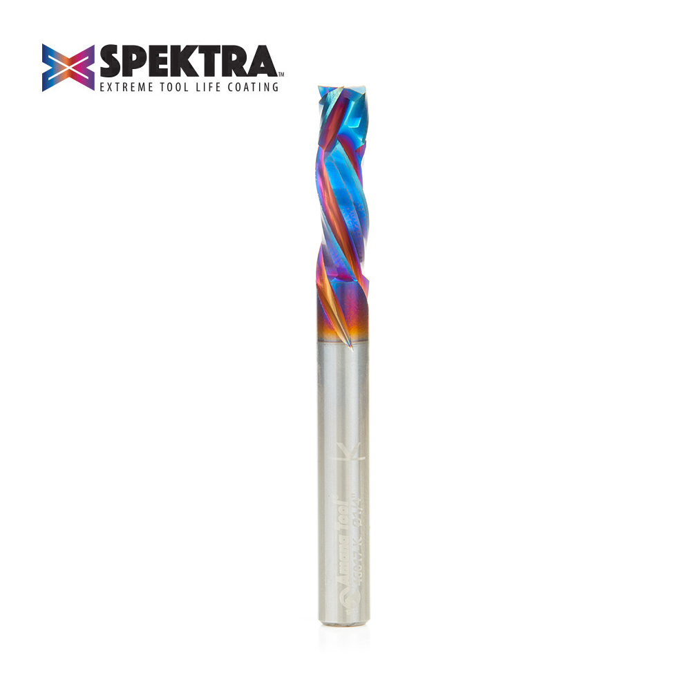 46017-K CNC Solid Carbide Spektra™ Extreme Tool Life Coated Compression Spiral 3 Flute 1/4 Dia x 7/8 x 1/4 Inch Shank