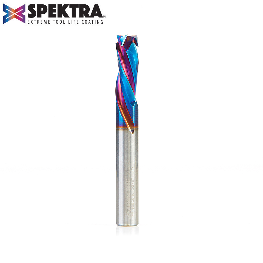 46020-K CNC Solid Carbide Spektra™ Extreme Tool Life Coated Mortise Compression Spiral 3/8 Dia x 1 Inch x 3/8 Shank