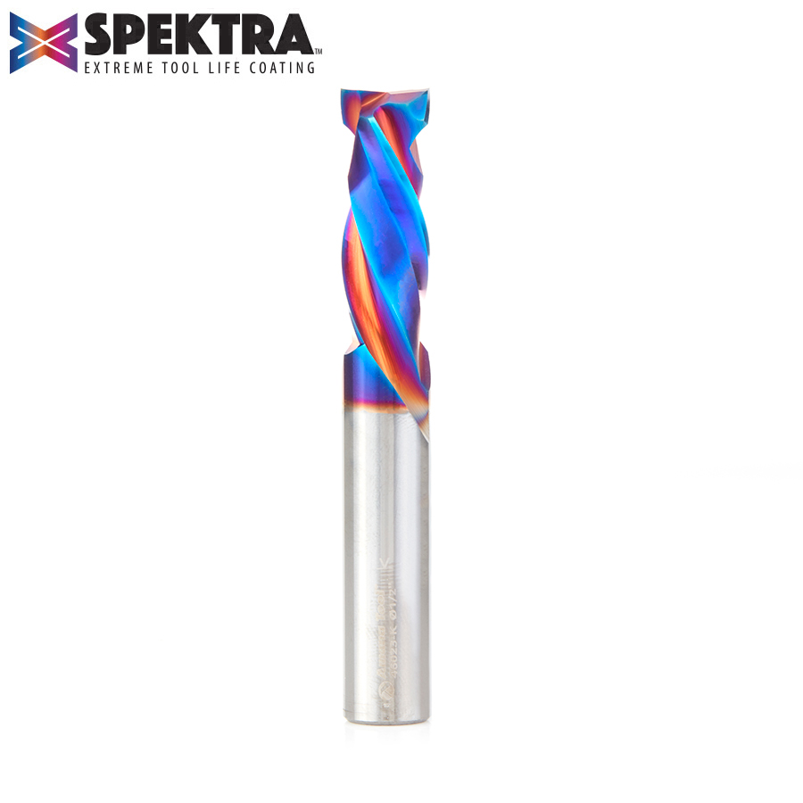 46023-K CNC Solid Carbide Spektra™ Extreme Tool Life Coated Mortise Compression Spiral 1/2 Dia x 1-3/8 Inch x 1/2 Shank