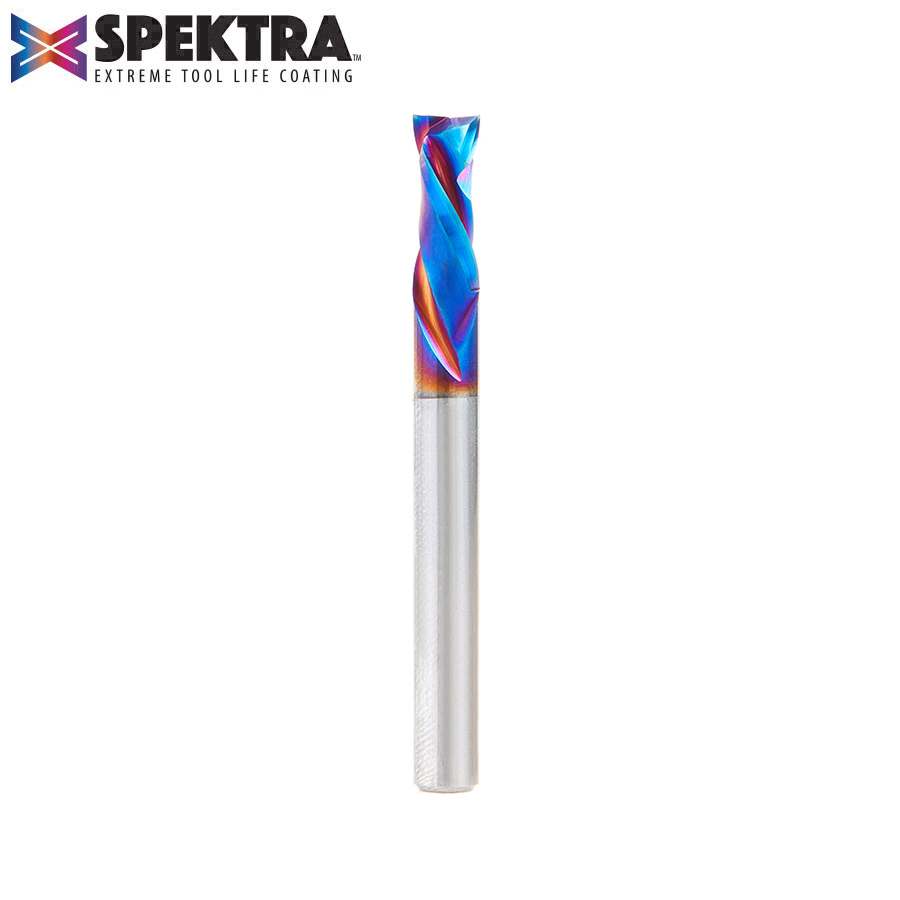46029-K CNC Solid Carbide Spektra™ Extreme Tool Life Coated Mortise Compression Spiral 1/4 Dia x 5/8 Inch x 1/4 Shank