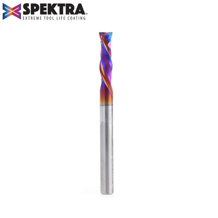 46033-K CNC Solid Carbide Spektra™ Extreme Tool Life Coated Mortise Compression Spiral 1/4 Dia x 7/8 Inch x 1/4 Shank