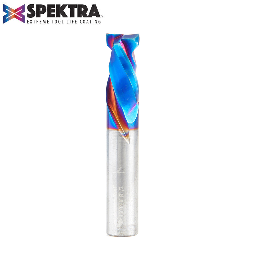 46034-K CNC Solid Carbide Spektra™ Extreme Tool Life Coated Mortise Compression Spiral 1/2 Dia x 1 Inch x 1/2 Shank