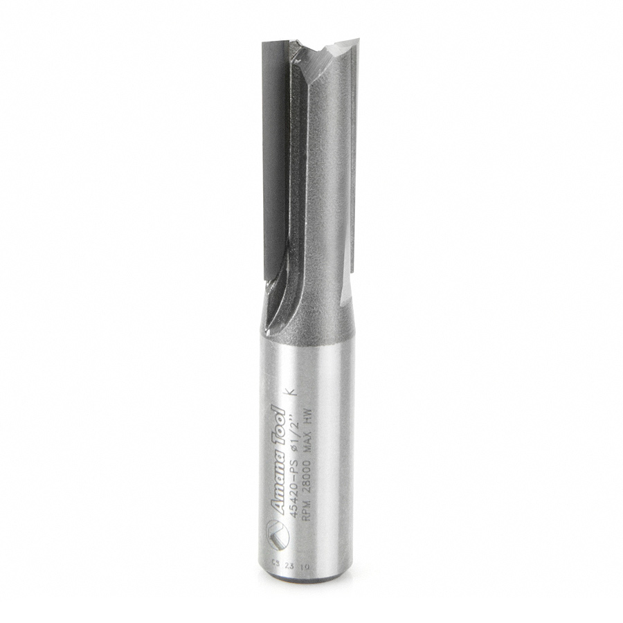 45420-PS Carbide Tipped 3 Deg Production Shear Straight Plunge 1/2 Dia x 1-1/4 x 1/2 Inch Shank