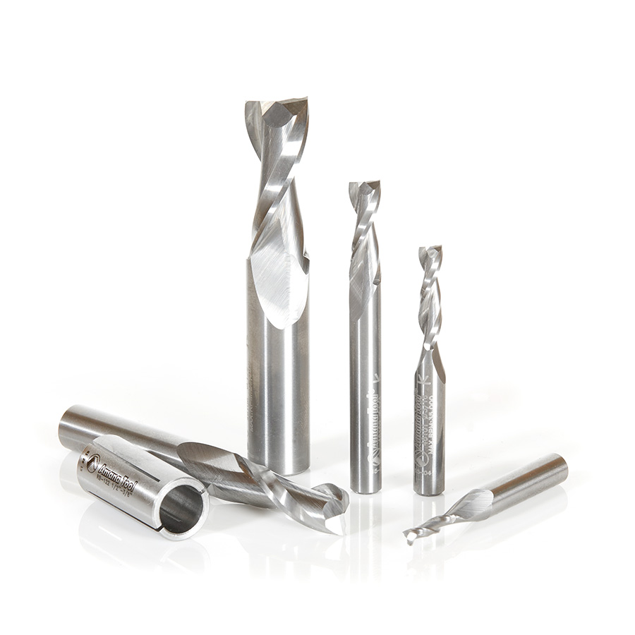 AMS-120 5-Piece Up-Cut Spiral Router Bit Collection