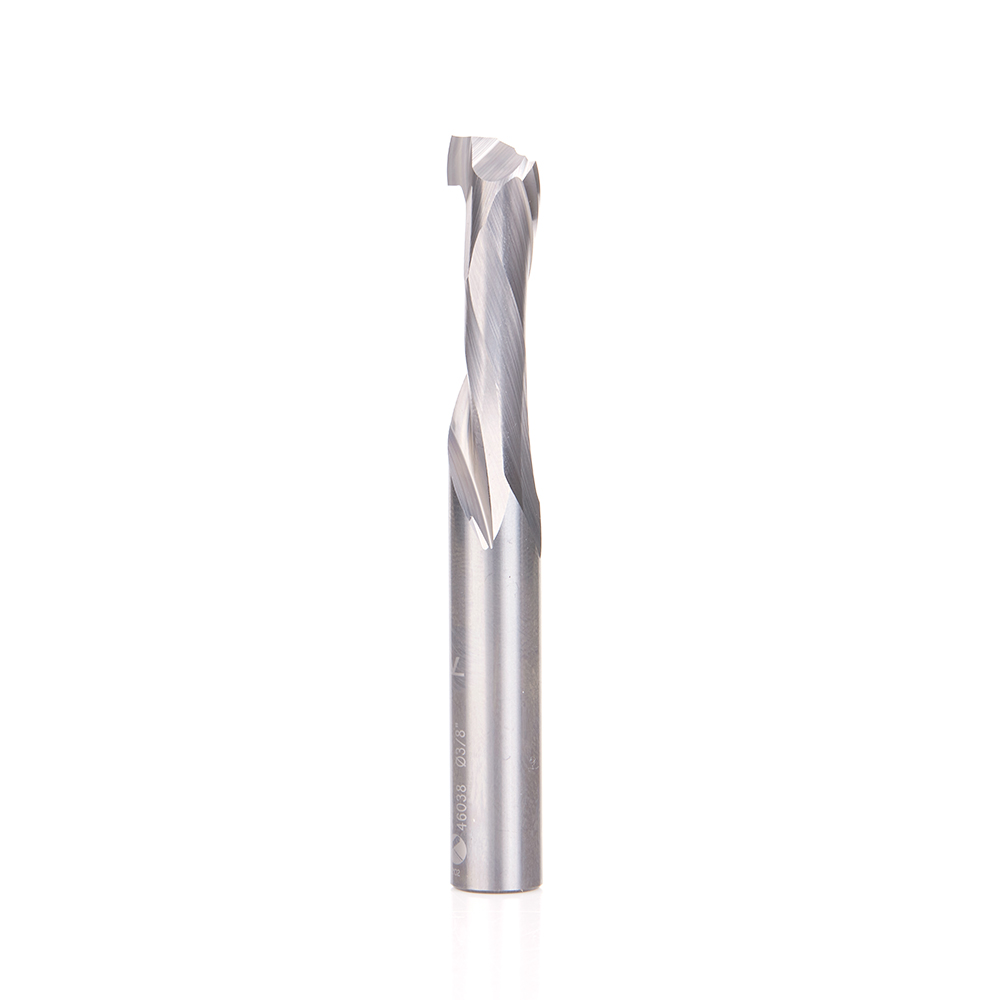 46038 CNC Solid Carbide Compression Spiral Single Flute 3/8 Dia x 1-1/8 x 3/8 Inch Shank