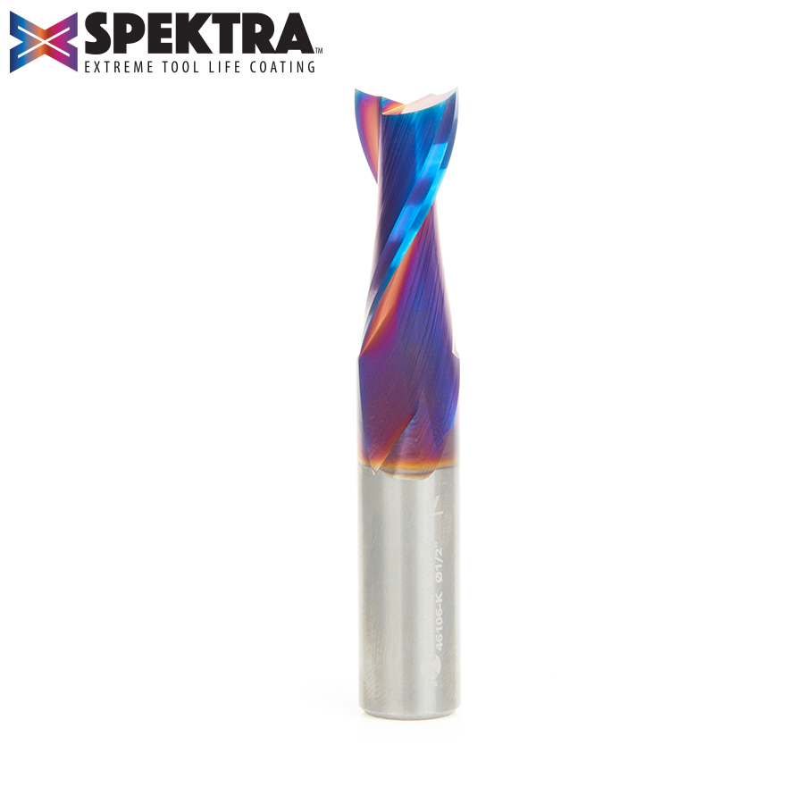 46106-K Solid Carbide Spektra™ Extreme Tool Life Coated Spiral Plunge 1/2 Dia x 1-1/4 x 1/2 Inch Shank