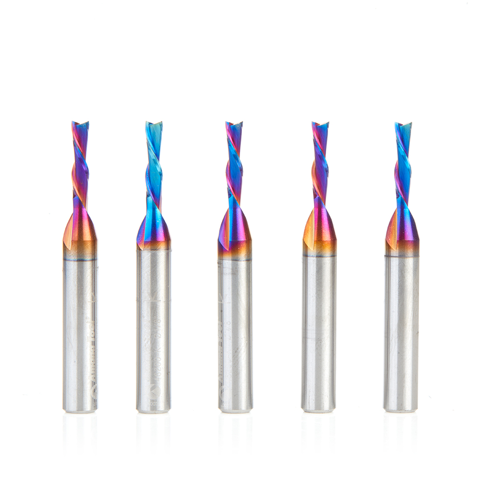 46200-K-5 5 Pack Solid Carbide Spektra™ Extreme Tool Life Coated Spiral Plunge 1/8 Dia x 1/2 x 1/4 Inch Shank