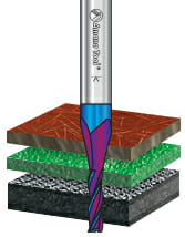 Solid Carbide Spektra™ Extreme Tool Life Coated Spiral Composite, Fiberglass & Phenolic Cutting Router Bits