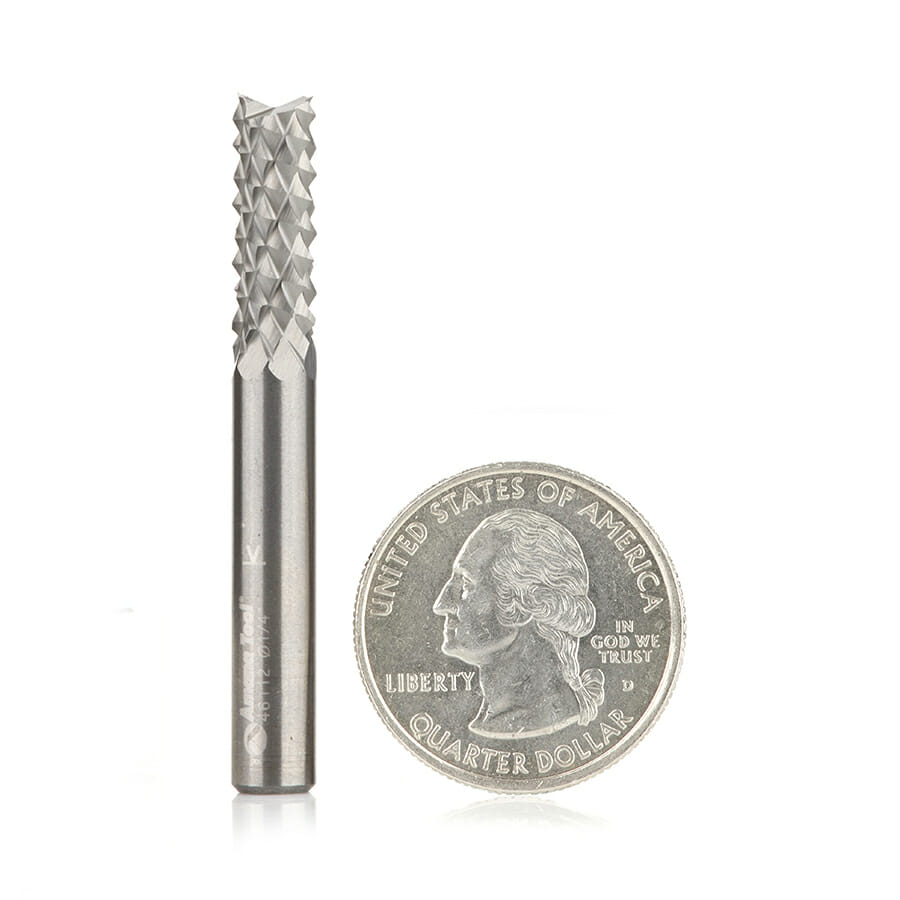 End Mill Point Diamond Pattern Composite Cutting 1/4 Dia x 3/4 x 1/4 Inch Shank