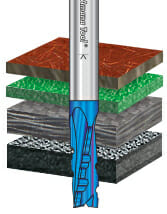 Solid Carbide Spektra™ Extreme Tool Life Coated Spiral Phenolic, Resin and Composite with Chipbreaker Router Bits