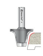 Countertop Round Over Router Bits with Ultra-Glide Ball Bearing Guide
