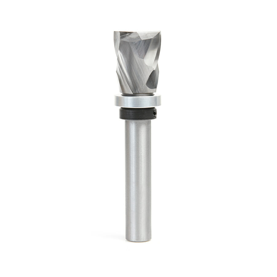 Solid Carbide (Brazed To Steel Shank) Spiral Pattern/Plunge Compression 7/8 Dia x 1-9/64 x 1/2 Inch Shank With Upper Ball Bearing