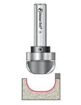 Cove/Backsplash Router Bits with Ultra-Glide Ball Bearing Guide