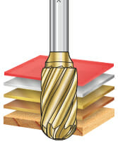 SC Burrs Radius Cylinder Shape Non-Ferrous Burr Bits