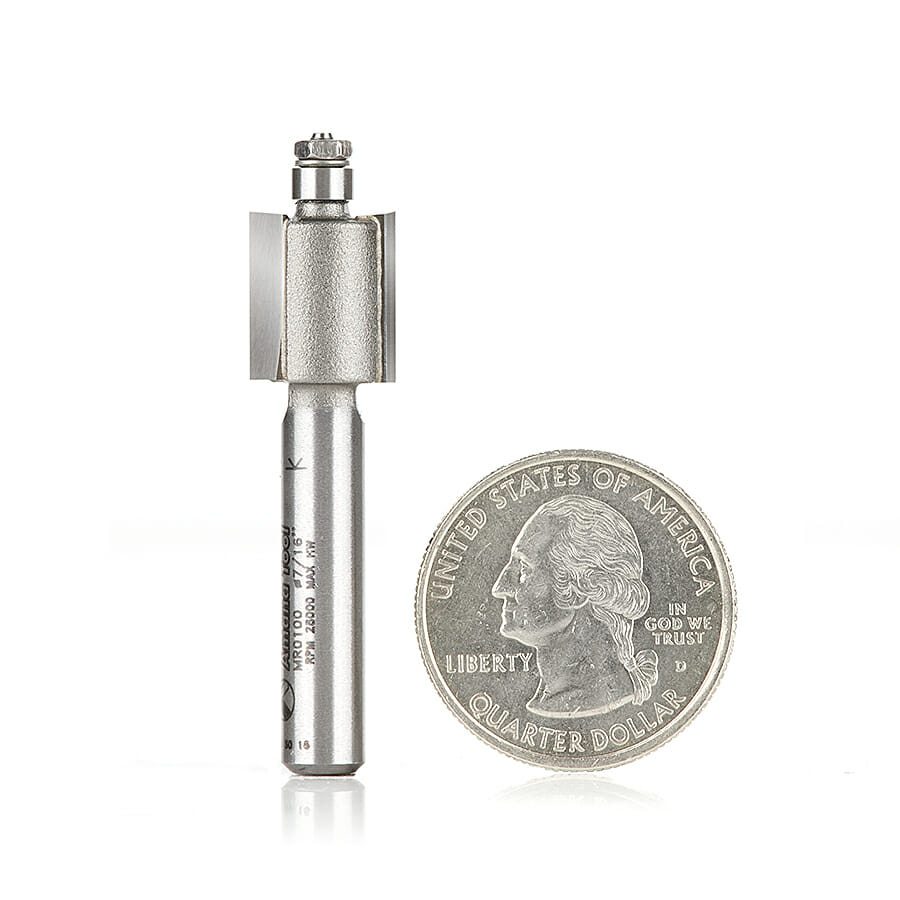 Carbide Tipped Miniature Rabbet 7/16 Dia x 1/2 x 1/4 Inch with Mini 3/16 Dia Lower Ball Bearing